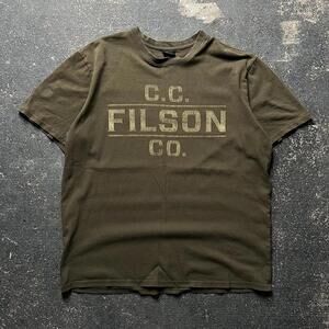 Vintage Y2K C.C Filson Logo Otter Green T Shirt